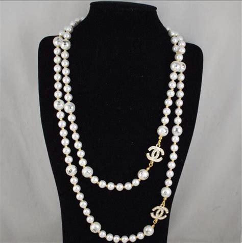 coco chanel pearl necklace replica|coco chanel knockoff earrings.